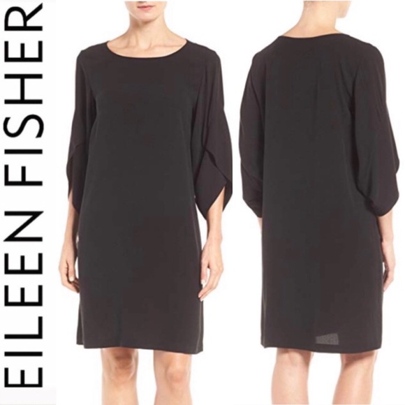 eileen fisher silk tulip sleeve top